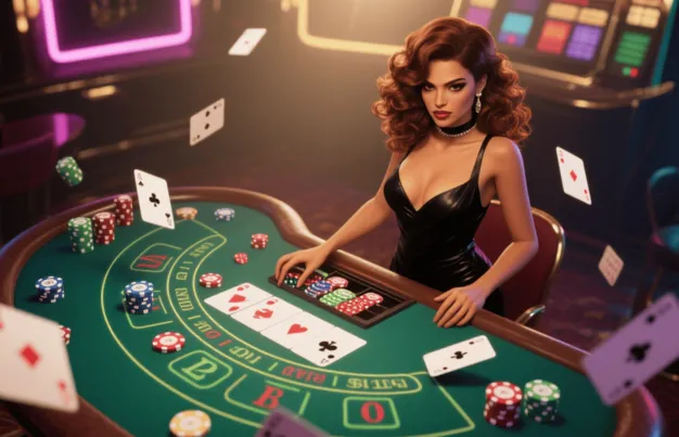 Cartas de blackjack mostrando Ás e Rei